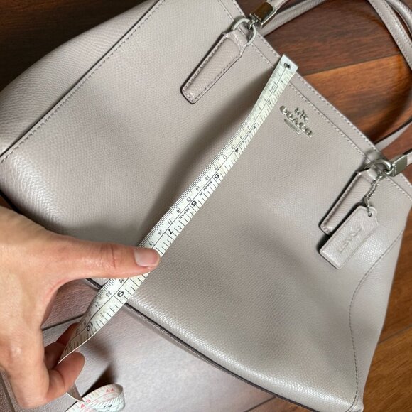 Coach Taupe Pebble Leather Shoulder Bag - Picture 5 of 7